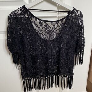 Forever 21 lace, black top size L